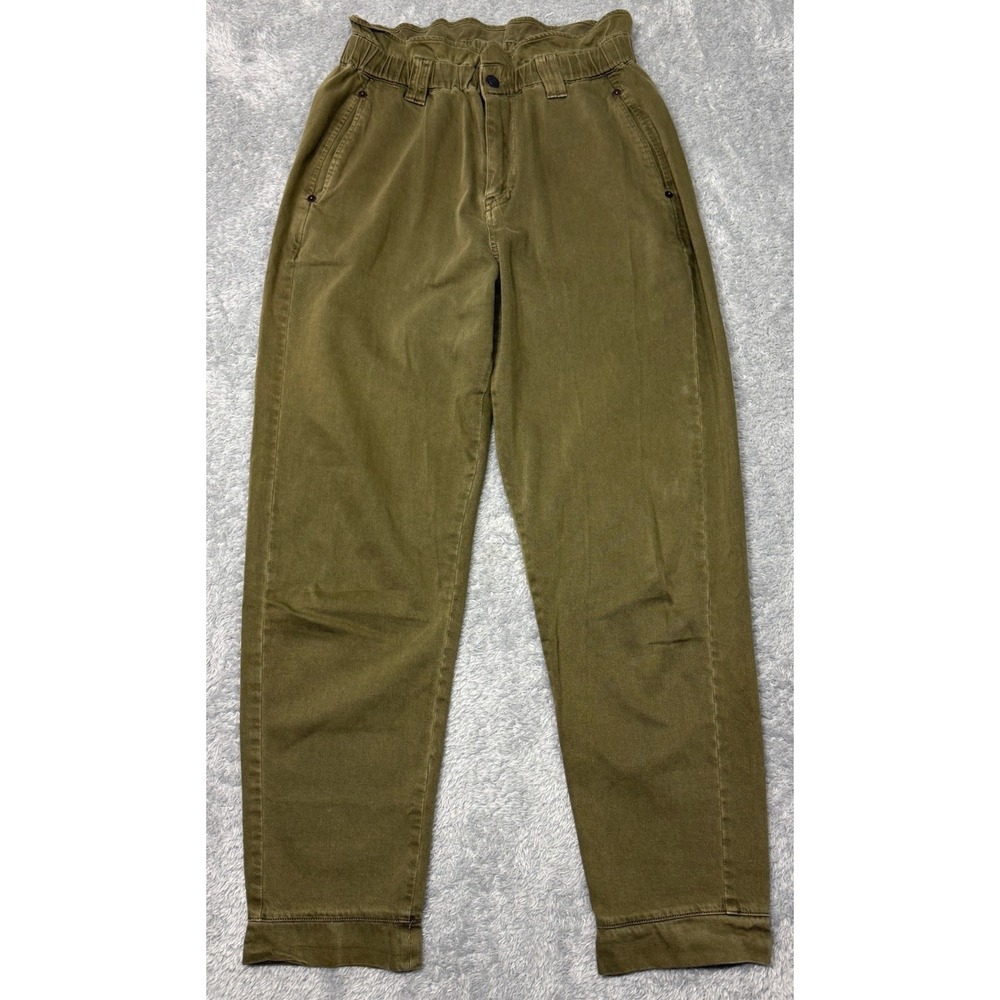 Lucky Brand Jeans Womens 28 Green Paper Bag Peg Hi Rise Relaxed Slouchy Tapered